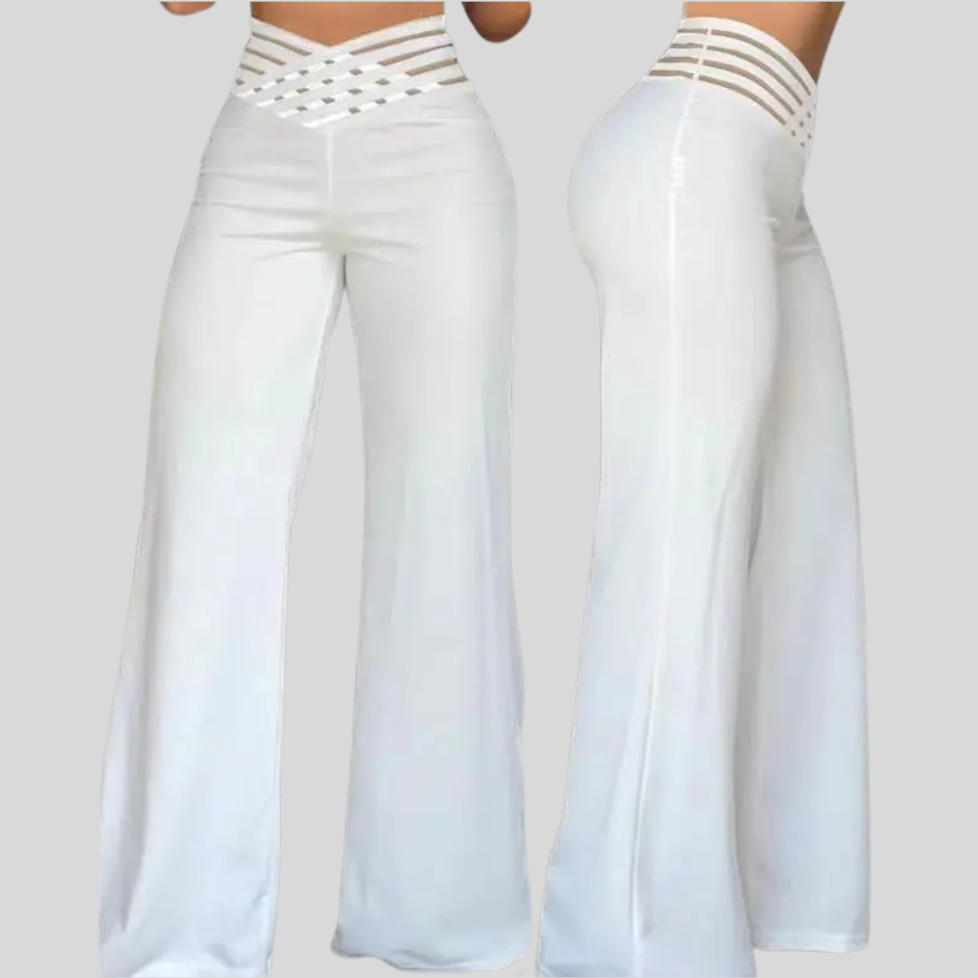 Women  High Waist Casual Flared Pants