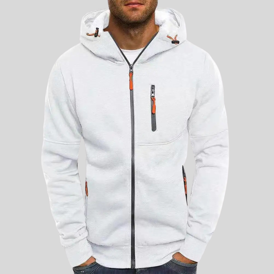 Men's Sweater Cardigan Hooded with Zipper Pocket