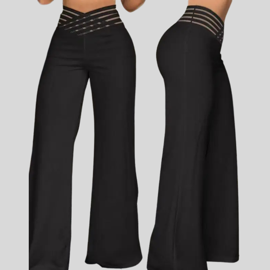 Women  High Waist Casual Flared Pants