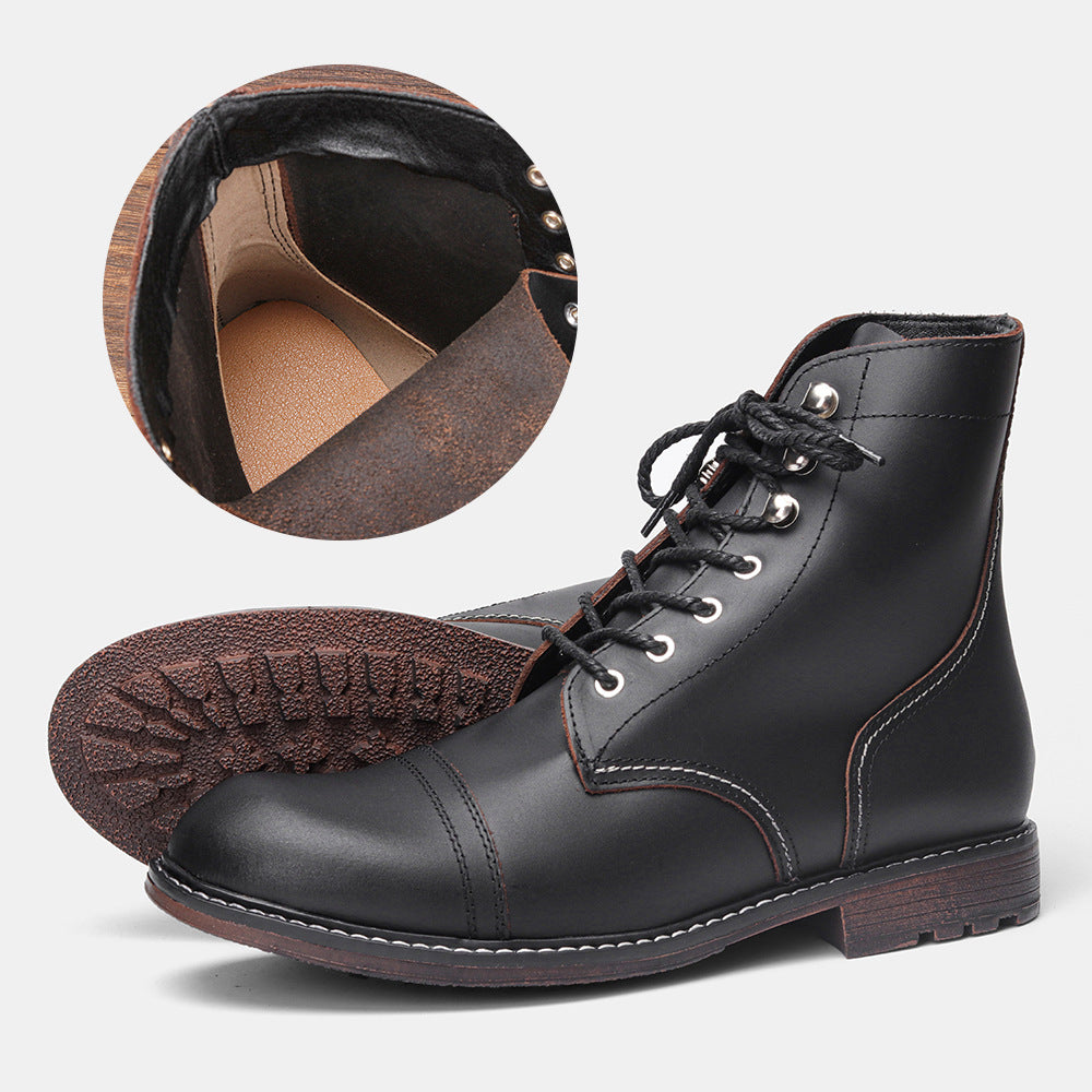 Ankle Boots, Men's Martin Top Layer Cowhide Boots