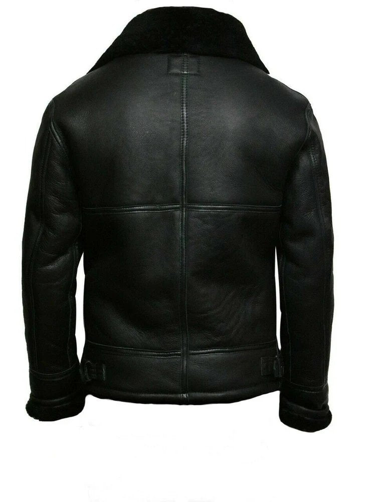 Men's Leather-fur One-piece Lapel Winter Cold-proof Jacket