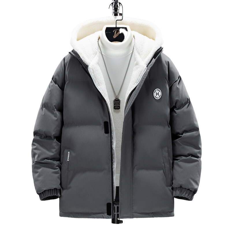 Men's Cotton-padded Hooded Thick Jacket