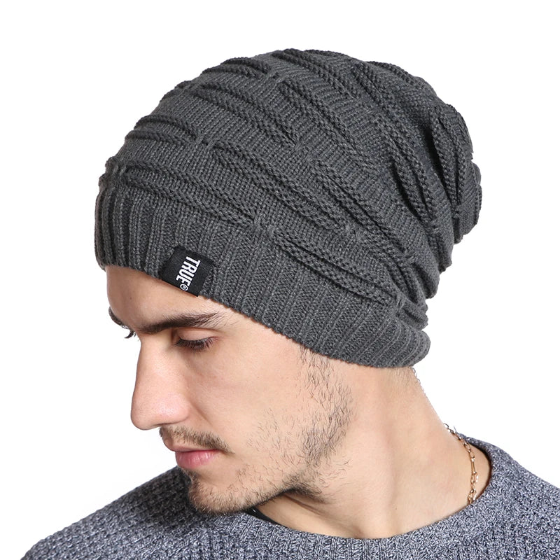 UNISEX' Winter Long Size Knitted Casual Beanie