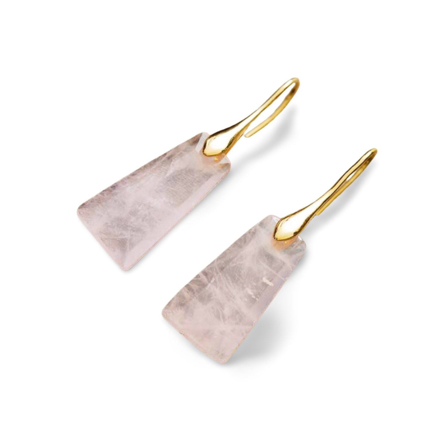 Handmade Geometrical Shape Natural Stone Dangle Earrings