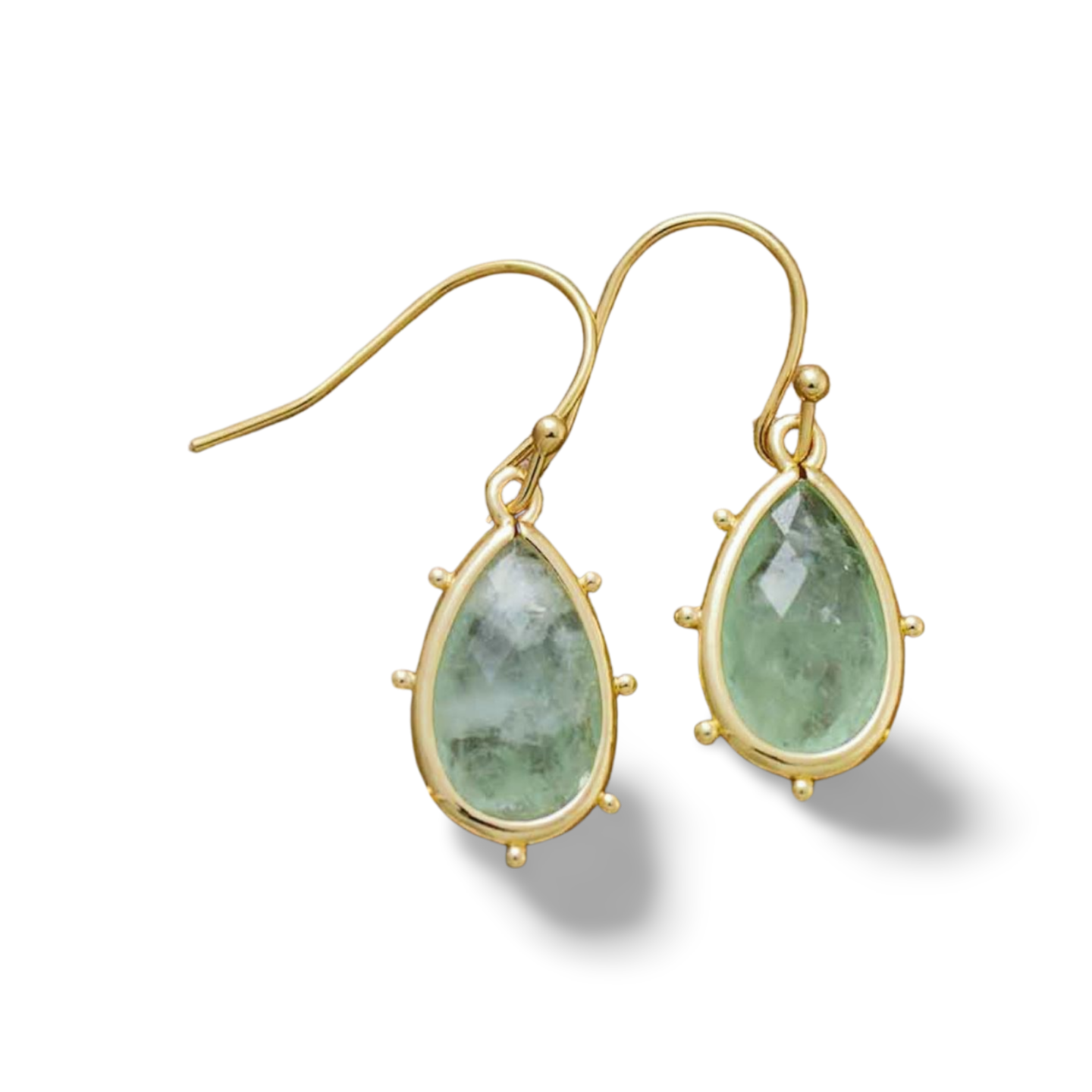 Natural Stone Teardrop Earrings