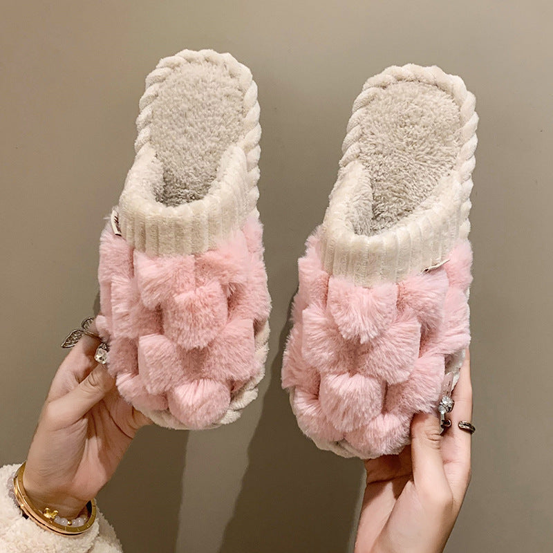 Women's Cotton Home Non-slip Soft Bottom Warm Keeping Slippers