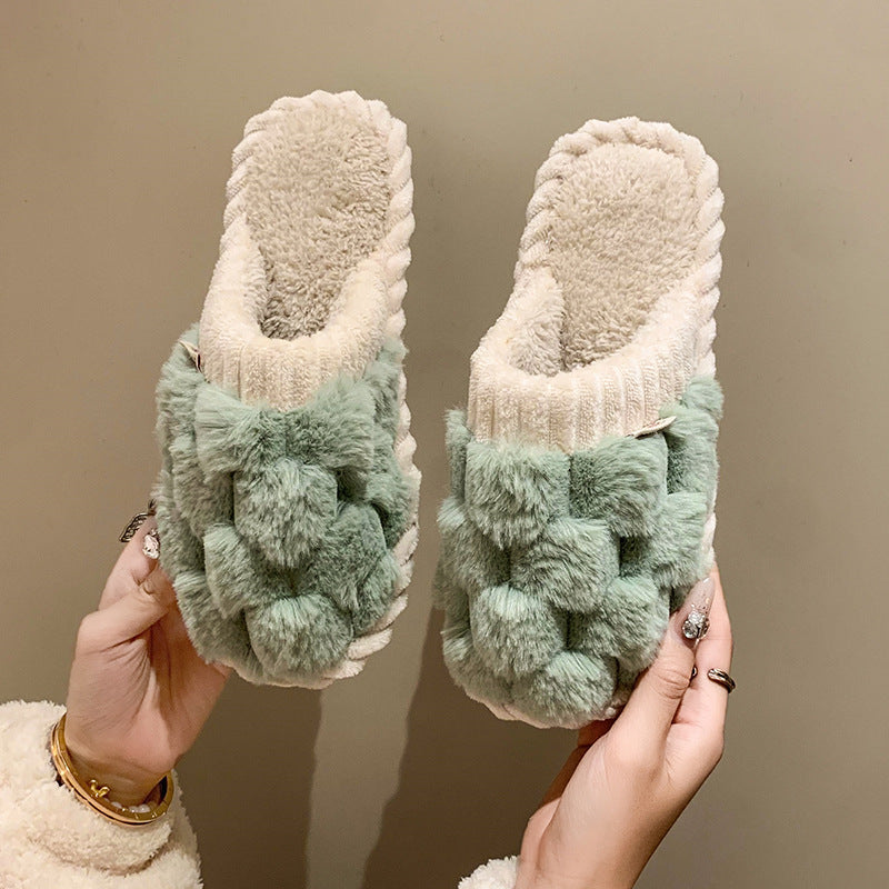 Women's Cotton Home Non-slip Soft Bottom Warm Keeping Slippers