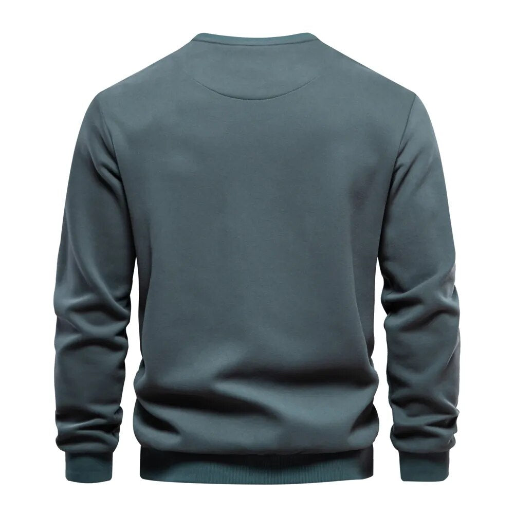 AIOPESON High Quality Cotton Sweatshirt for Men Zipper Pocket Mens Sweatshirts Casual Sport Men Clothing Pullover Men