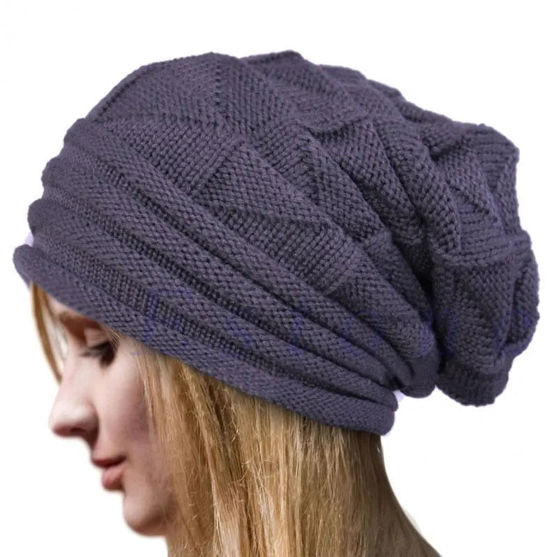 Women's  Knitted Baggy Beanie