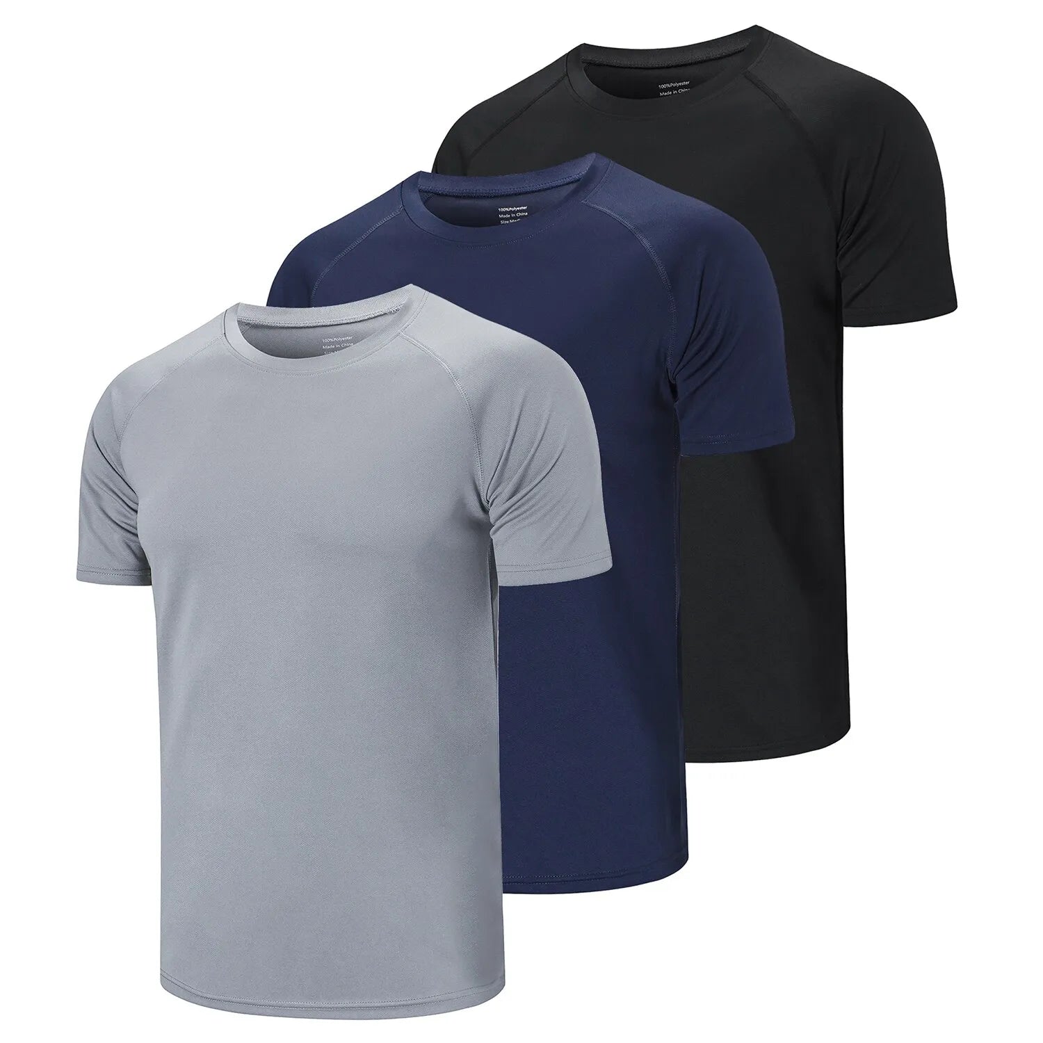 Men's Workout Shirts | 3 Pack Running Tees | Ikervo