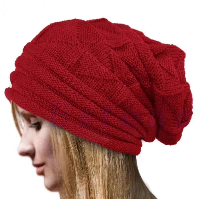 Women's  Knitted Baggy Beanie