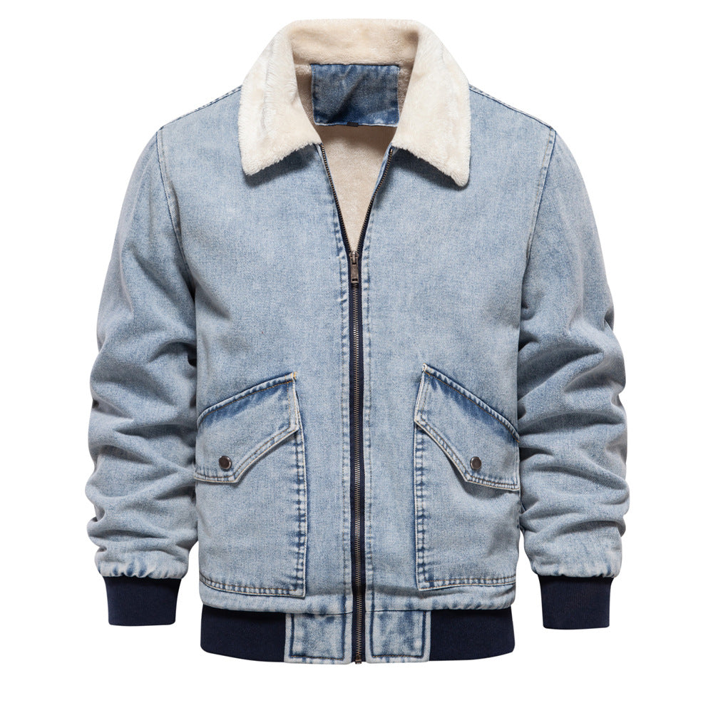 Men's Plush Denim Jacket