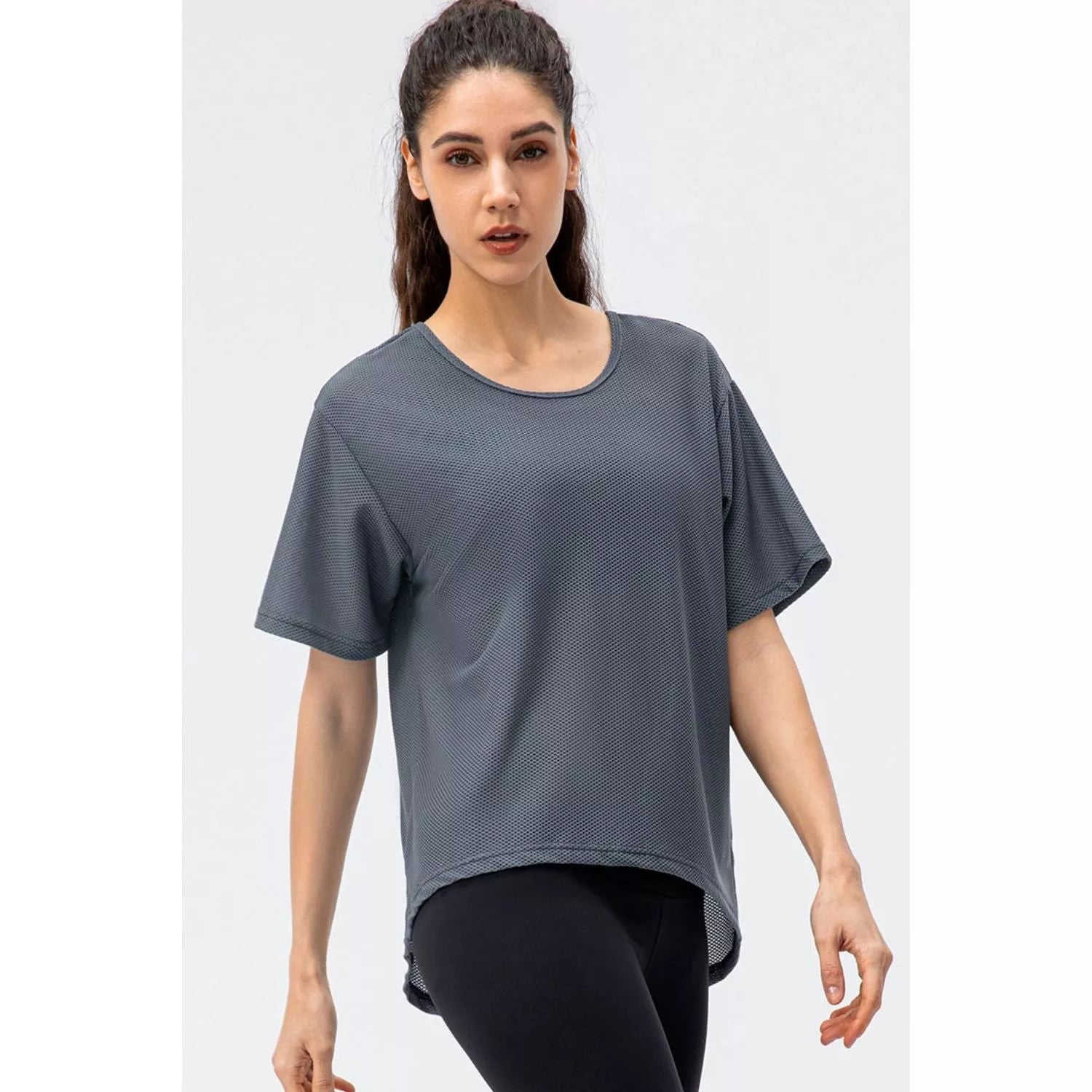 Round Neck Short Sleeve Active Tee