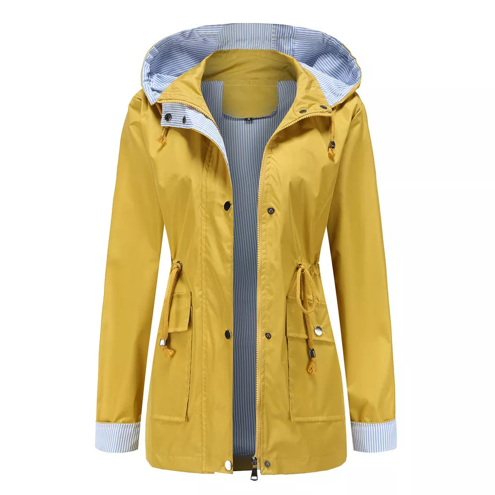 Detachable Hood Trench Coat