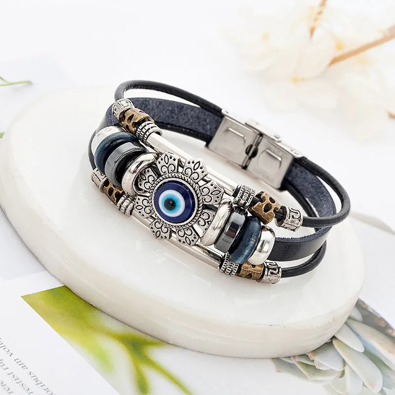 Bracelets, Turkish blue eye alloy accessory bracelet