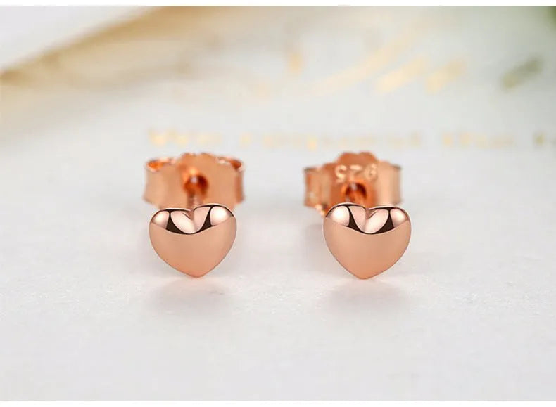 Heart Stud Earrings | Classic Love Stud Earrings | Ikervo