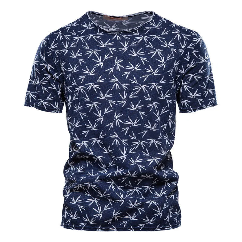 T- Shirts, Casual Slim-Fit Stretch T-Shirt Men Short-Sleeved Printed T-Shirt Sports Men