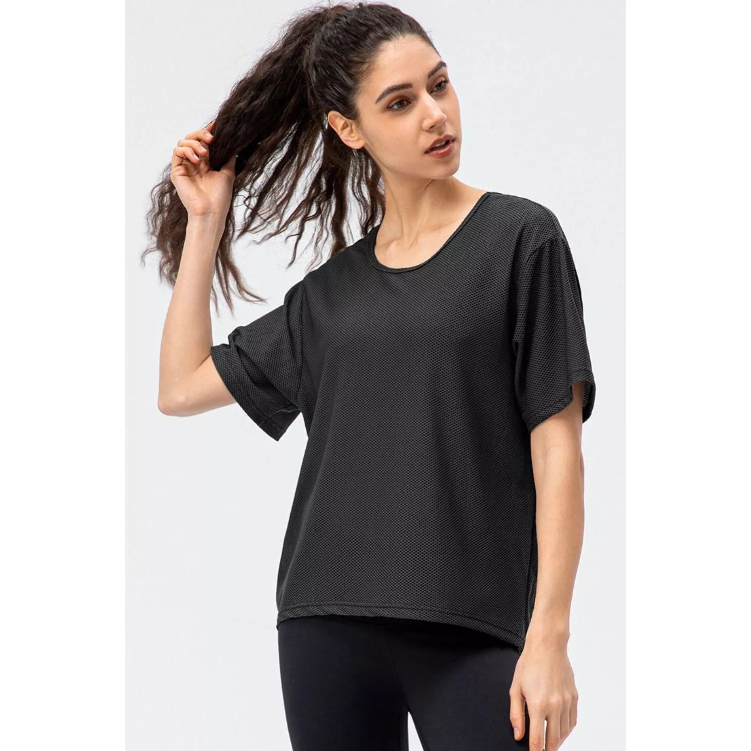 Round Neck Short Sleeve Active Tee