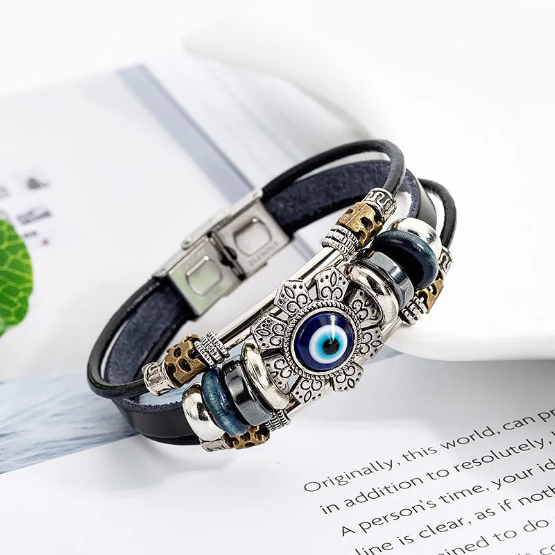 Bracelets, Turkish blue eye alloy accessory bracelet