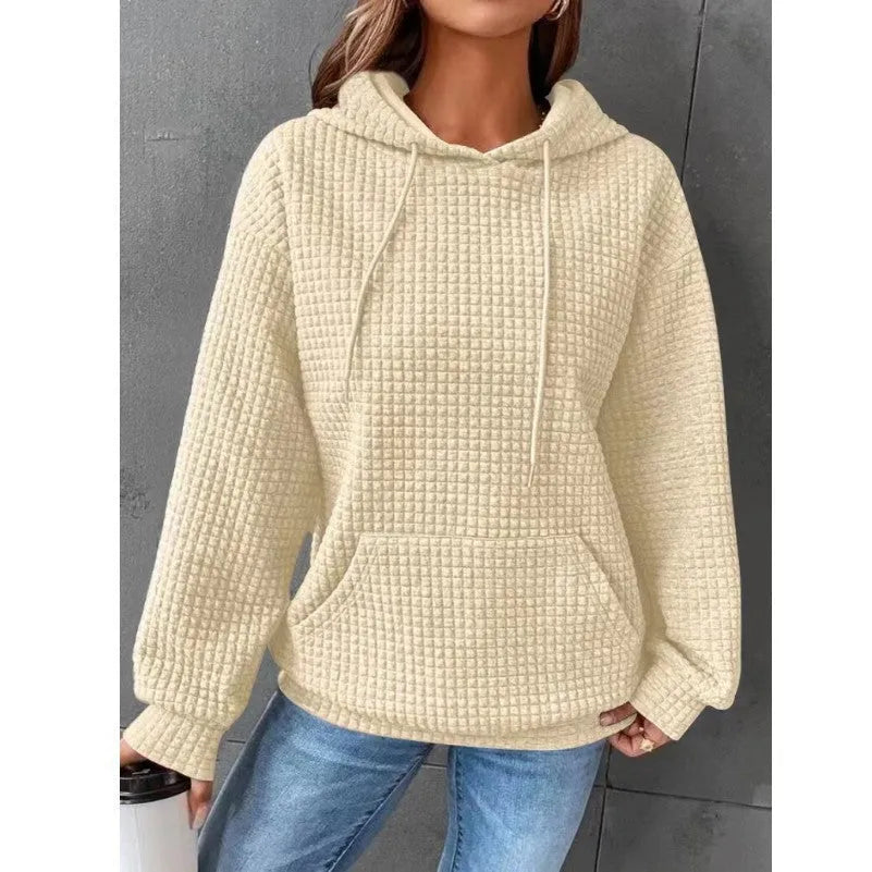 Hoodie, Women's Loose Casual Solid Color Long-sleeved Sweater