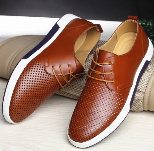 Casual Shoe, Men's Leather Business Business Casual Lace shoes