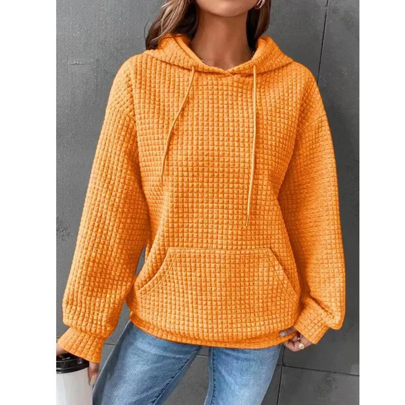 Hoodie, Women's Loose Casual Solid Color Long-sleeved Sweater