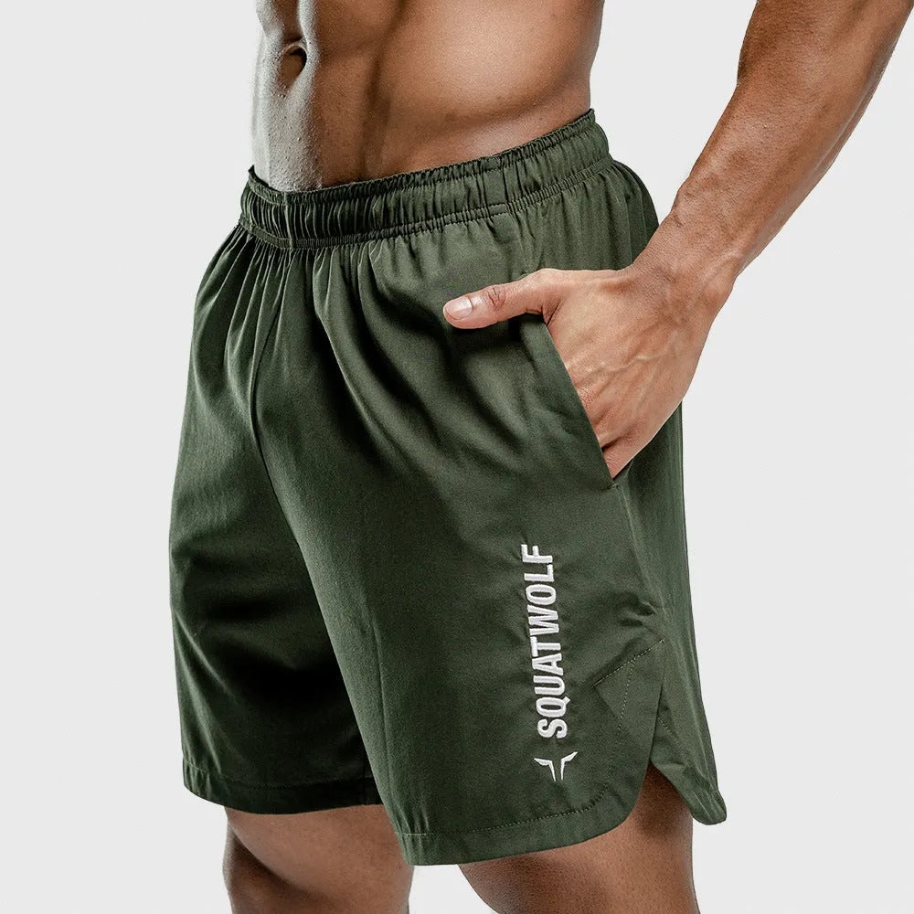 Shorts, Running Workout Solid Color Training Beach Pants