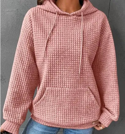 Hoodie, Women's Loose Casual Solid Color Long-sleeved Sweater