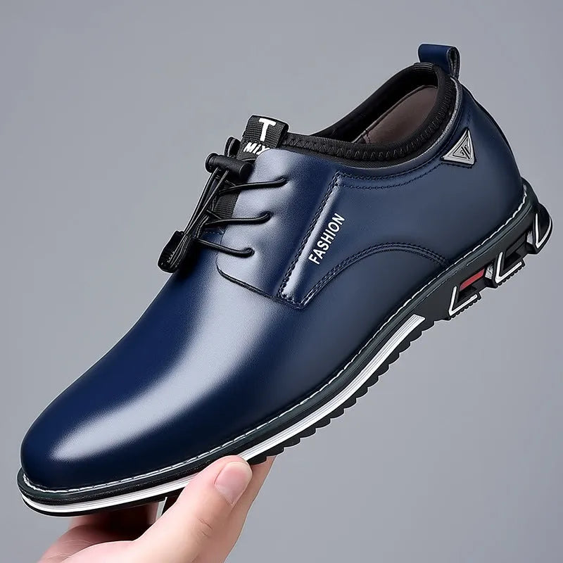 Casual Shoe, Plus Size Casual Leather Shoes Male