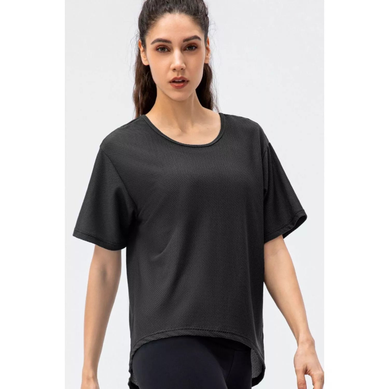 Round Neck Short Sleeve Active Tee