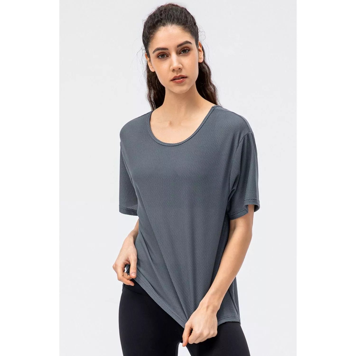 Round Neck Short Sleeve Active Tee