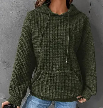 Hoodie, Women's Loose Casual Solid Color Long-sleeved Sweater