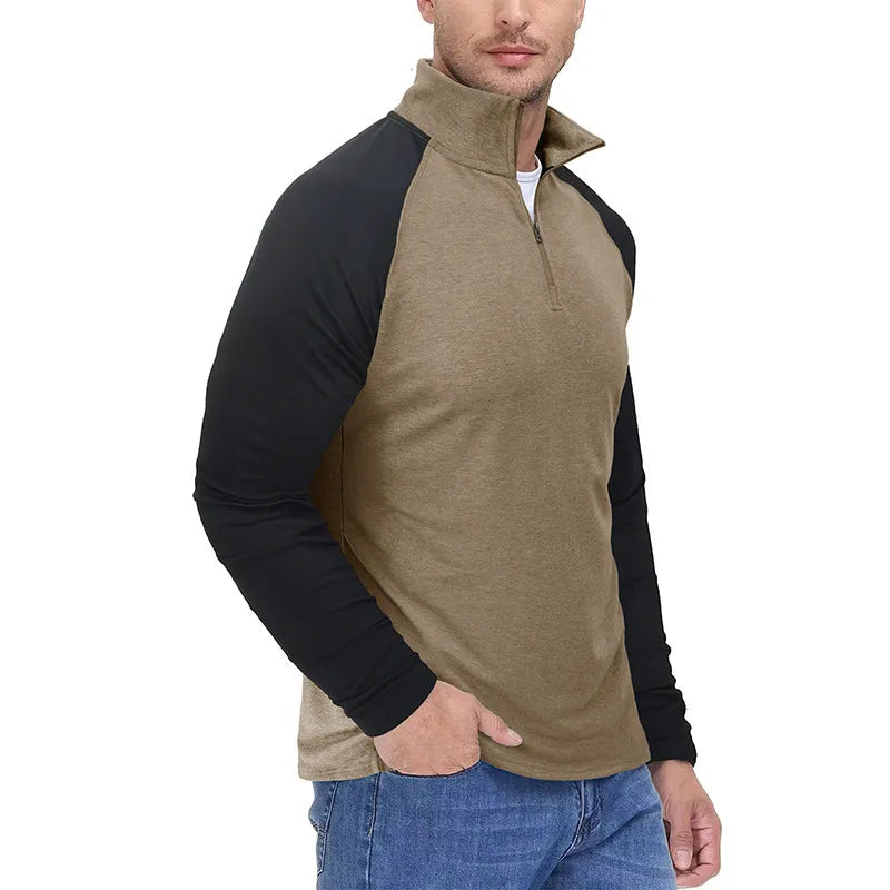 Men's Sports Long-sleeved Zipper Outdoor Turtleneck