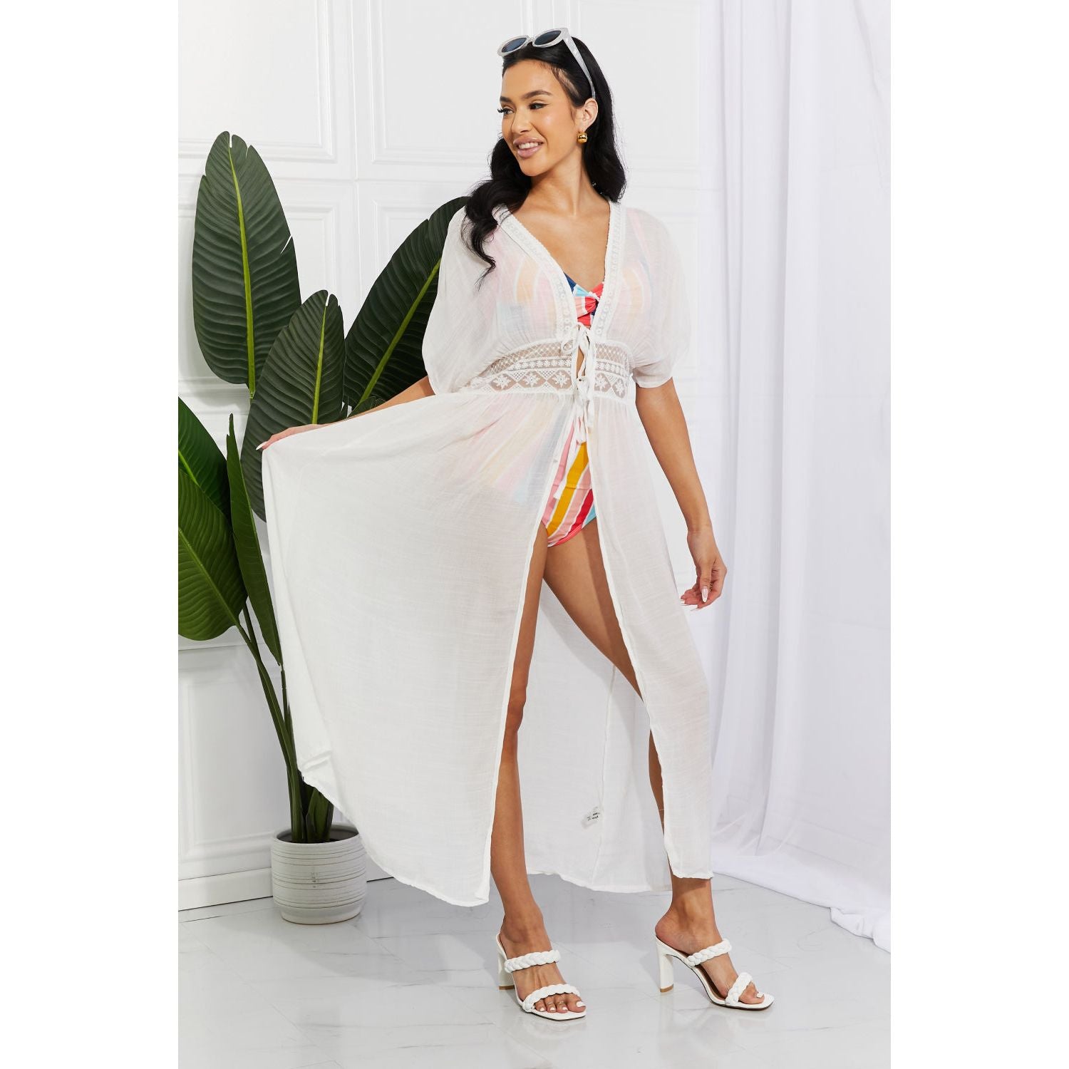 Marina West Swim Sun Goddess Tied Maxi Cover-Up