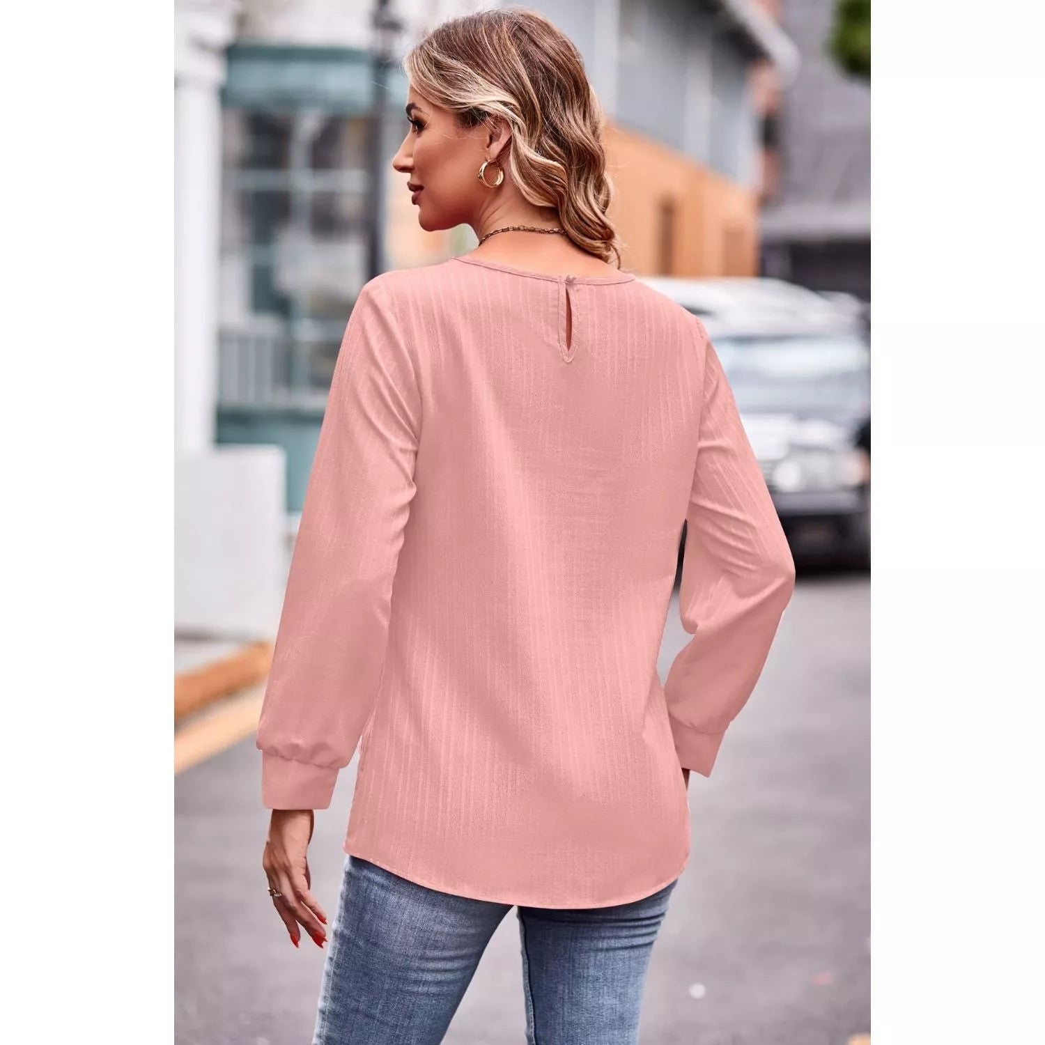 Round Neck Long Sleeve Tee