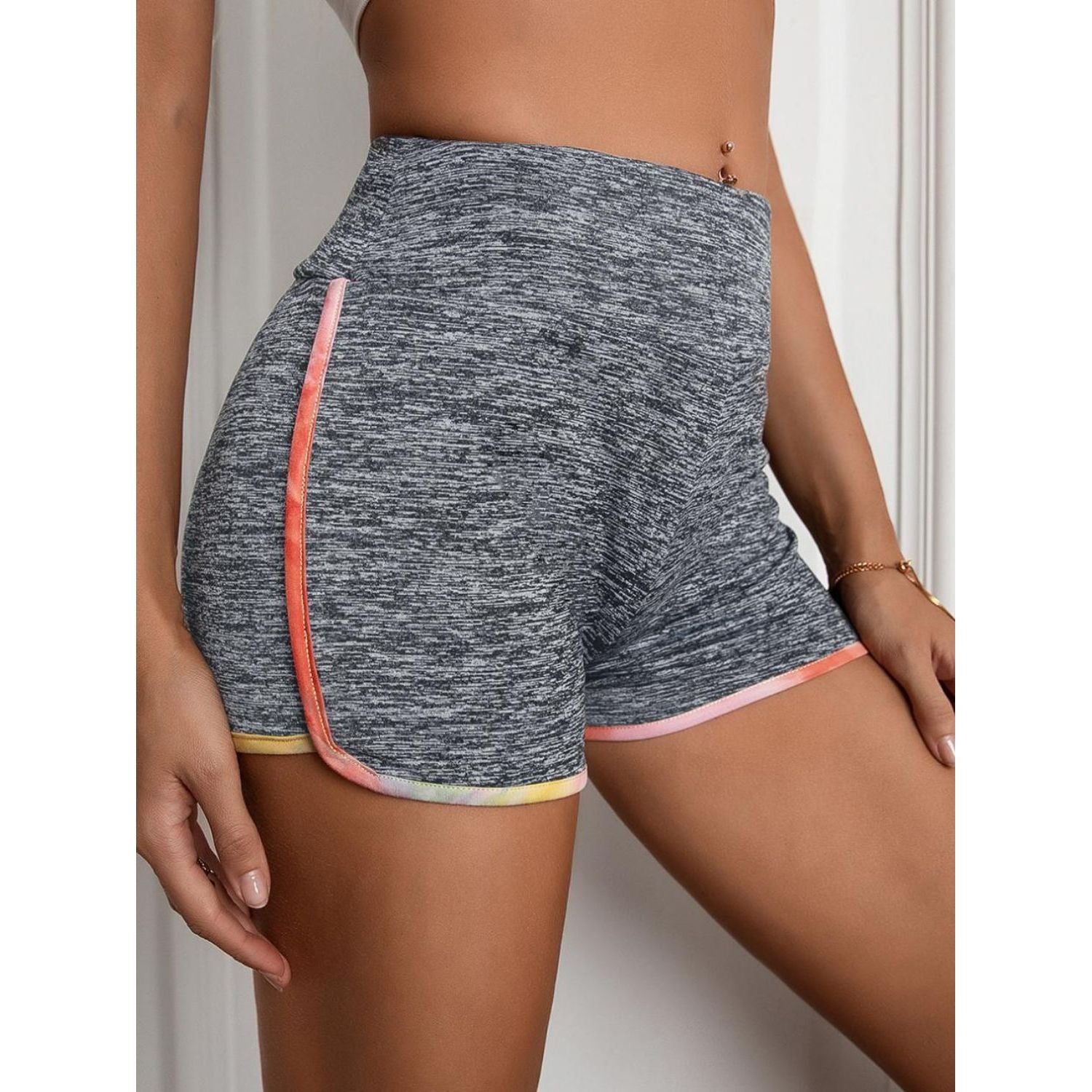 Heathered Wide Waistband Shorts