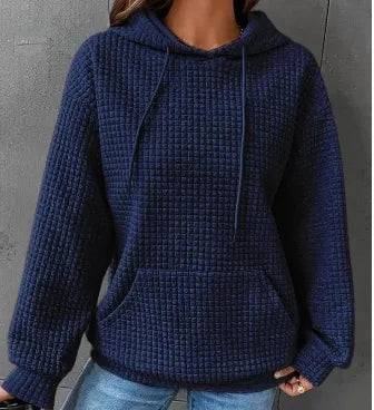 Hoodie, Women's Loose Casual Solid Color Long-sleeved Sweater