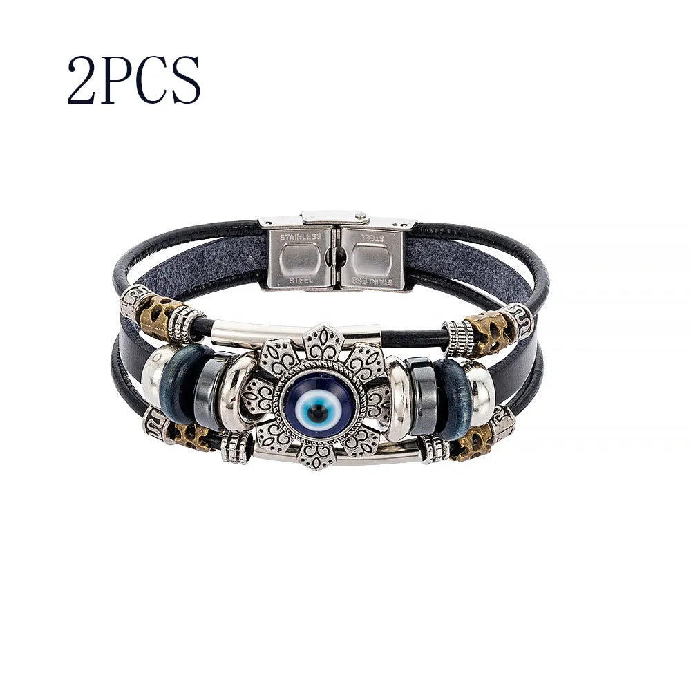 Bracelets, Turkish blue eye alloy accessory bracelet