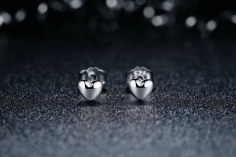 Heart Stud Earrings | Classic Love Stud Earrings | Ikervo