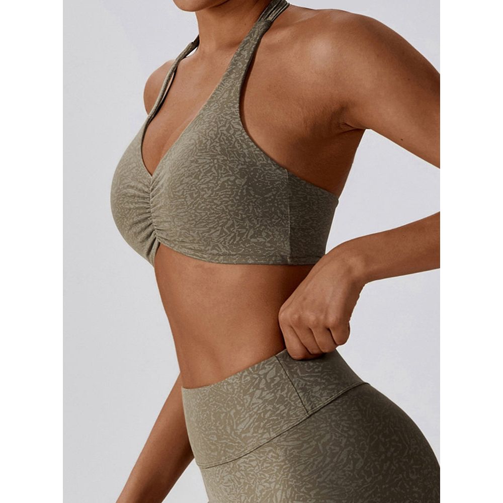 Halter Neck Sleeveless Sports Bra