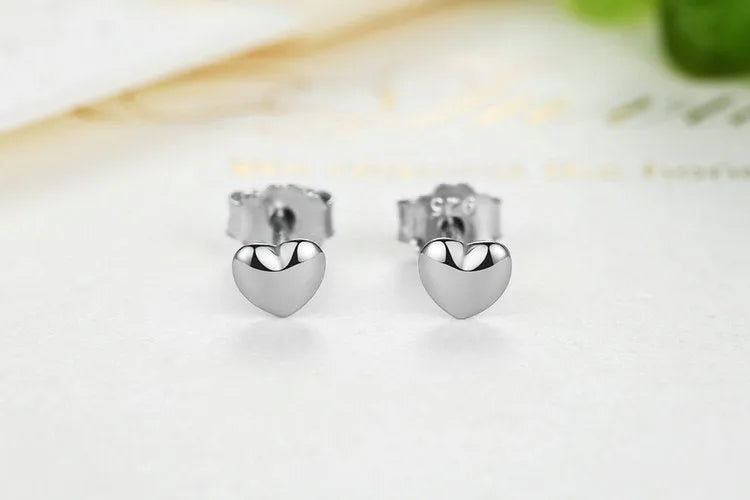 Heart Stud Earrings | Classic Love Stud Earrings | Ikervo