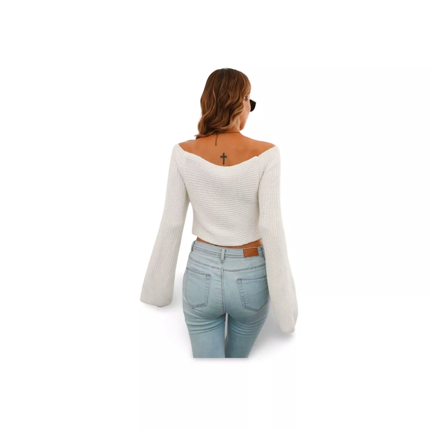 Flare Sleeve Crop Top | Women's Flare Crop Tops | Ikervo