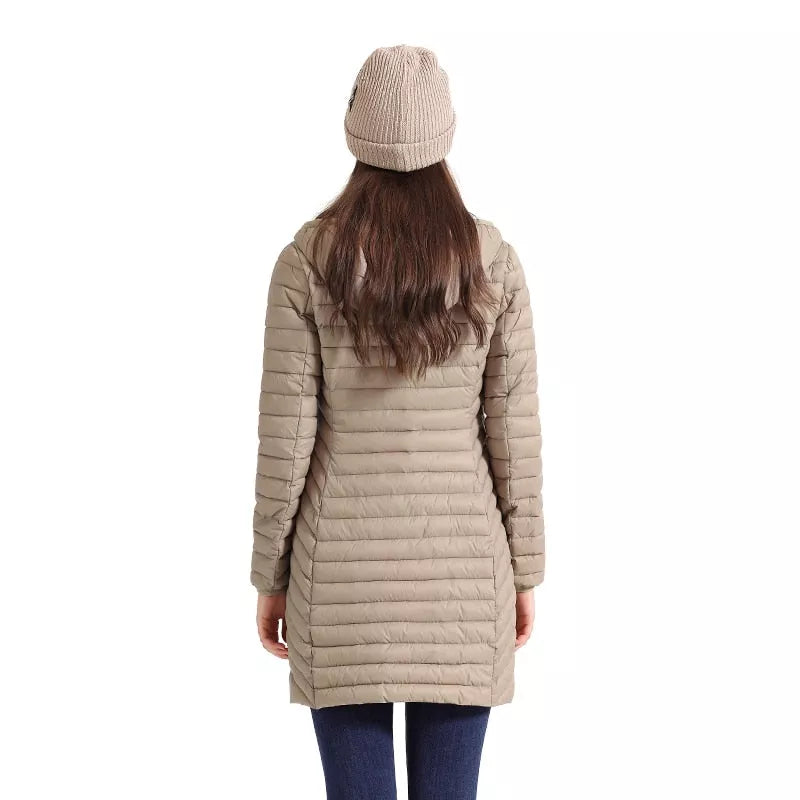 SANTELON Women's Hooded Long Parka Coat