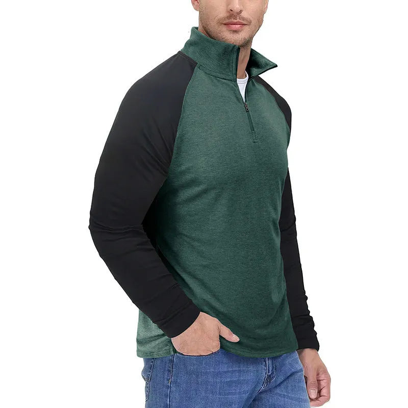 Men's Sports Long-sleeved Zipper Outdoor Turtleneck