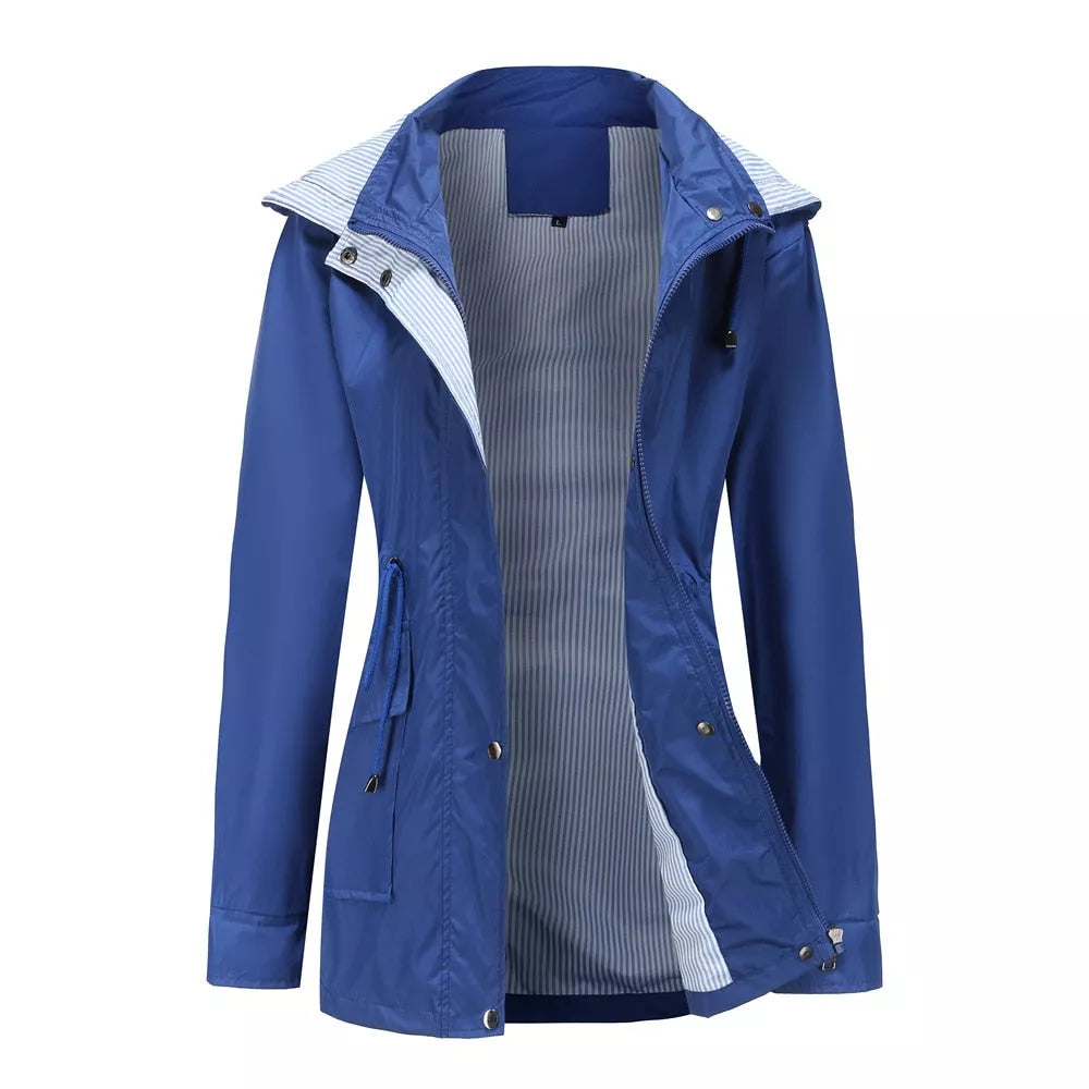 Detachable Hood Trench Coat