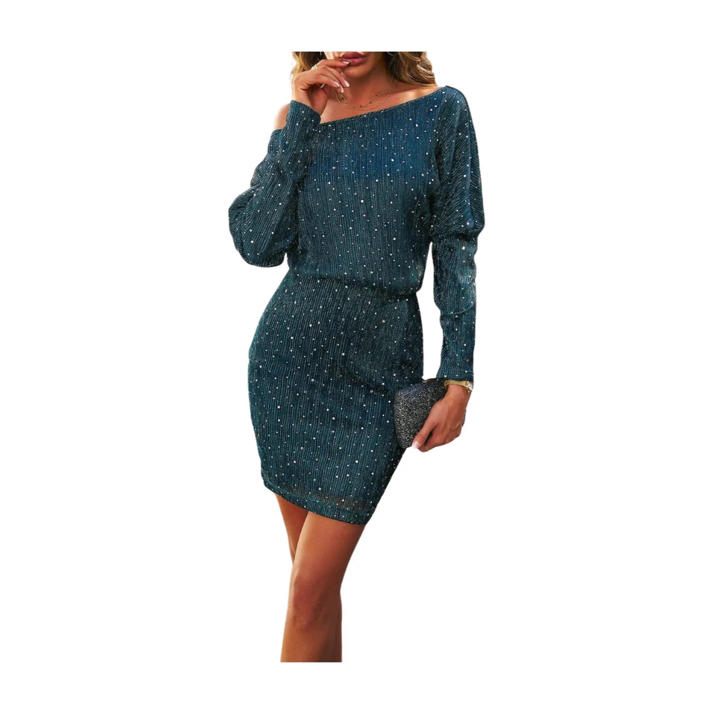 Women's Sequin Off-Shoulder Mini Dress