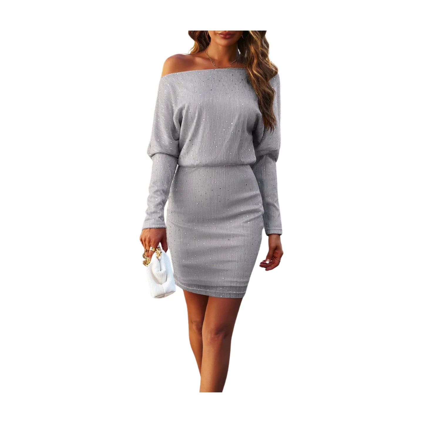 Women's Sequin Off-Shoulder Mini Dress