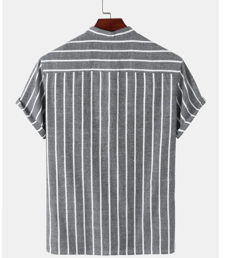 Shirts, Men's Striped Linen Shirt