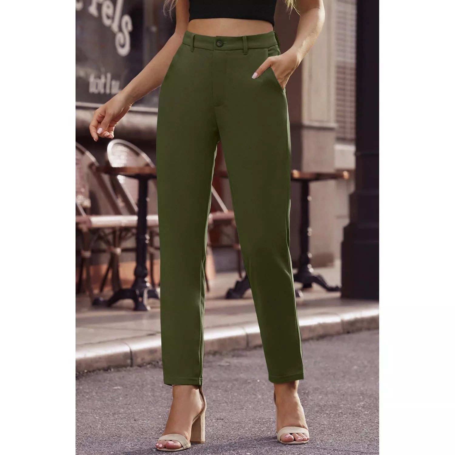 Straight Leg Pants | Women's Ankle Length Pants | Ikervo