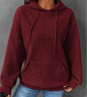 Hoodie, Women's Loose Casual Solid Color Long-sleeved Sweater